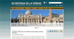 Desktop Screenshot of endefensadelaverdad.arzobispadodelima.org