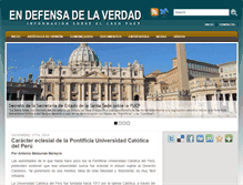 Tablet Screenshot of endefensadelaverdad.arzobispadodelima.org